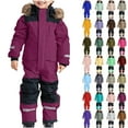 thumbnail image 1 of 1-15Years Snowsuit Children Boys Ski Suit Kids Girls Boys Colorful Siamese Snowsuits Ski Suits Jackets Winter Jumpsuits, 1 of 7