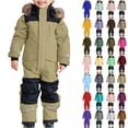 thumbnail image 1 of 1-15Years Toddler Snowsuit Kids Ski Suit Baby Winter Coat Kids Girls Boys Colorful Siamese Snowsuits Ski Suits Jackets Winter Jumpsuits, 1 of 8