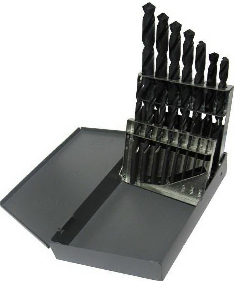 1/16"-1/2"x32nds 15  Piece HSS Jobber Length Drill Set, Qualtech, DWD15J-SET
