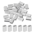 thumbnail image 1 of 1/16" 1.5mm Aluminum Crimping Loop Sleeve Double Ferrule for Wire Rope Cable Line End, Silver 25 Pack, 1 of 5