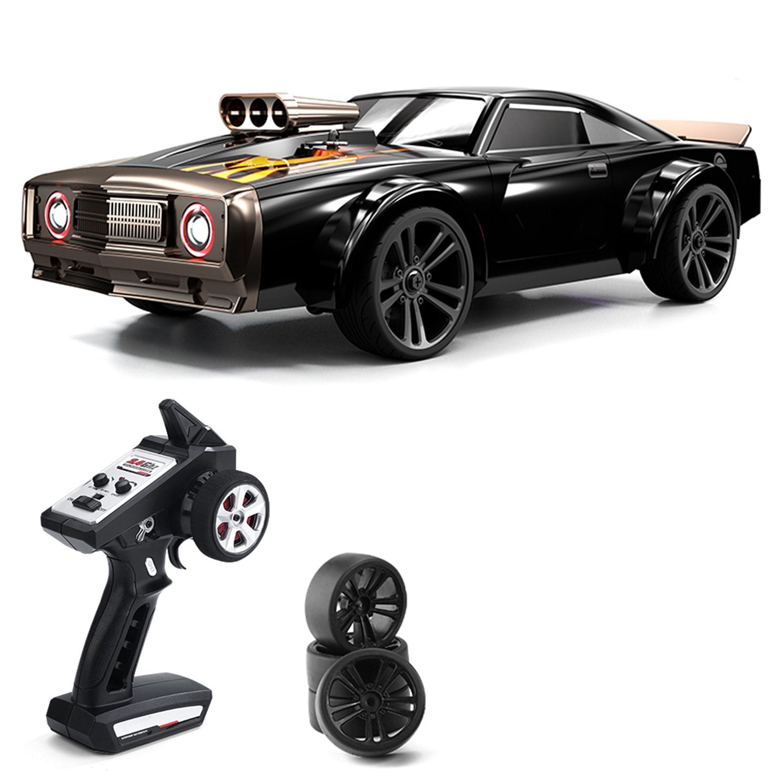1/16 2.4GHz 4WD Remote Control Car 35km/h with Angel Eye Headlights