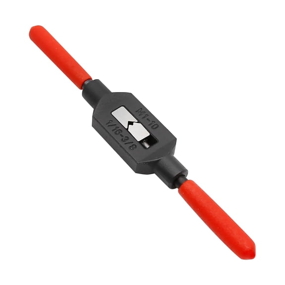 1/16"-3/8" Adjustable Tap Wrench Handle M1-M10 Thread Tap Holder Reamer Hand Tapping Tool for Machinist Repair with Plastic Dipped Handle
