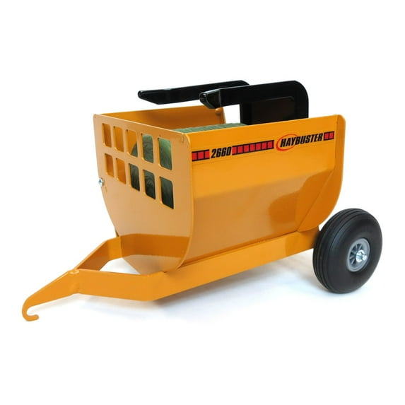1/16 (Approx) Yellow Steel Haybuster Bale Processor With Bale By River Bottom Toys