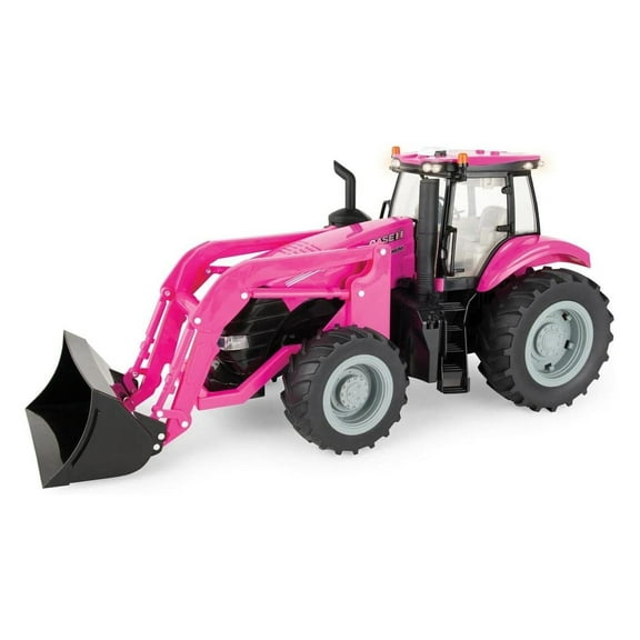 1/16 Big Farm Case IH Pink Tractor with Loader and Lights & Sounds