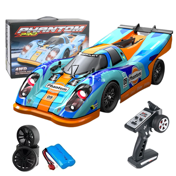 1/16 Brushless 4WD High Speed RC Drift Racing Car 60km/h Electric Remote Control Sports Car With LED Lights Metal Drivetrain Proportional Control For Adults Hobbyists - 16307pro Blue
