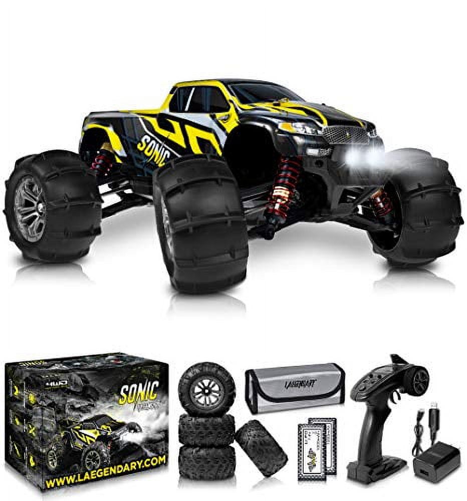 4wd controle remoto rc carros elétricos grande roda auto monster truck toy  presentes 01:16