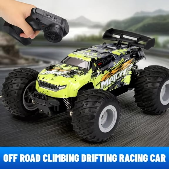 1:16 Brushless Remote Control Car  30+MPH Fast Off-Road RC Toy Truck, 4WD All-Terrain, 40 Min Runtime w/ 2 Batteries, LED Lights, Waterproof, Full Metal Drive Shaft  Adults
