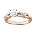 thumbnail image 1 of AFFY 1.16 Ct White Diamond Solitaire Twisted Engagement Ring In 14K Solid Rose Gold By, 1 of 1