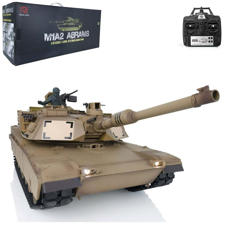 M1A2 ABRAMS RCバトルタンク + TIGER I ジャンク Henglong Electric RC Tank M1A2 Abrams TK7.0 1/16, Smoke