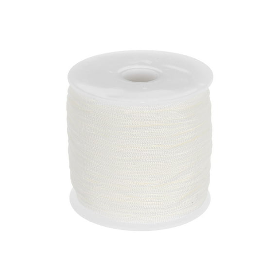 Uxcell 1/16" Polypropylene Rope Braided Ropes 328ft Nylon Rope Hollow Utility Cord for Clothesline White