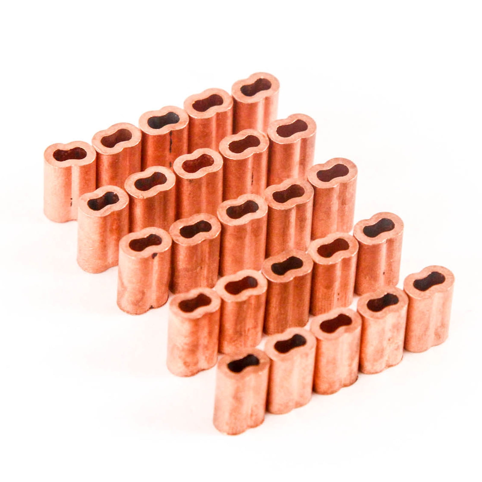 1/16 Inches Copper Wire Rope and Cable Line End Double Barrel Ferrule ...