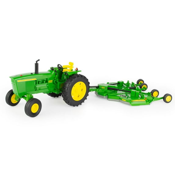 1/16 John Deere Tomy Big Farm 4020 Tractor & E12 Rotary Cutter Toy - LP75985