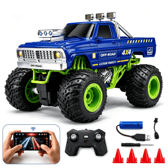 1:16 Monster Trucks Toy, 20KM/H Remote Control Car Play Vehicle for Kids Birthday Gift