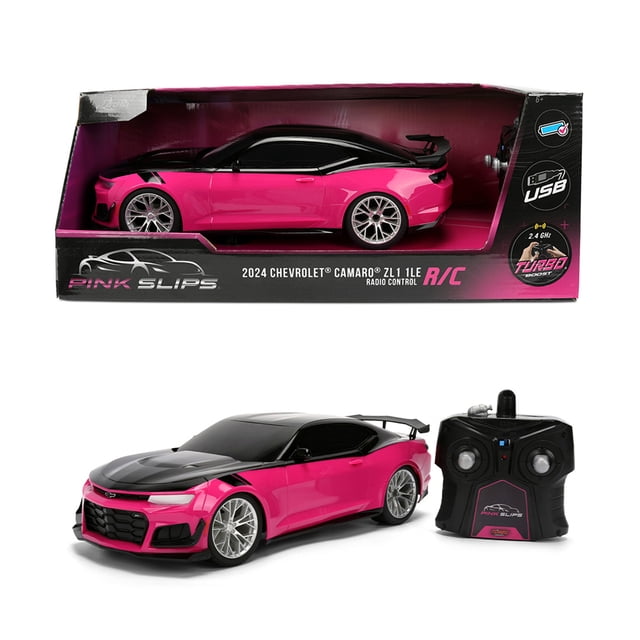 Jada Toys Pink Slips Chevy Camaro ZL1 1LE RC Car, 1:16 Scale, Ages 6+