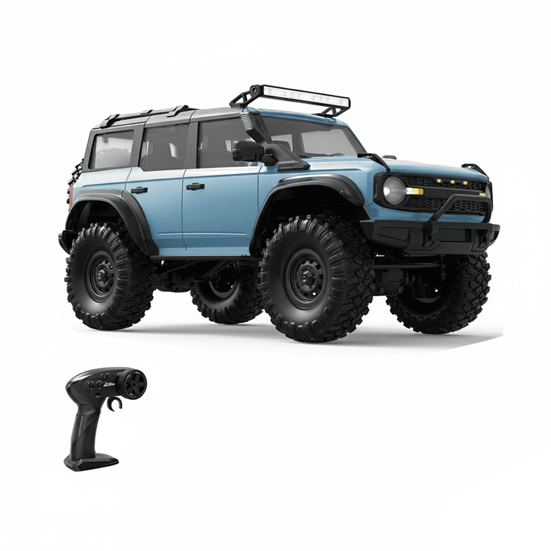 1/16 RC Crawler 4WD Full Proportional Off-Road Truck, Metal Gear Servo, Multi-Mode LED Lights, High-Strength Chassis Rock Climbing Vehicle(R1602/Blue)