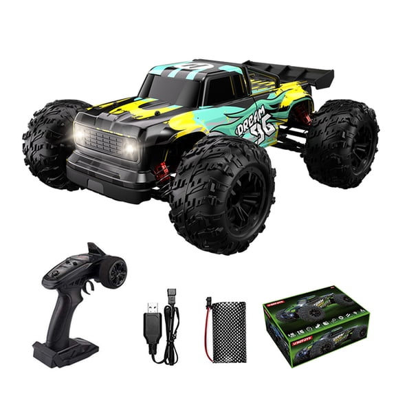 1:16 Remote Control Car 4WD High Speed RC Car, 2.4GHz Remote Control Off-Road Truck with 390 Motor, Hobby Grade RC Vehicle for Adults, All Terrain Off Road RC Vehicle Truck