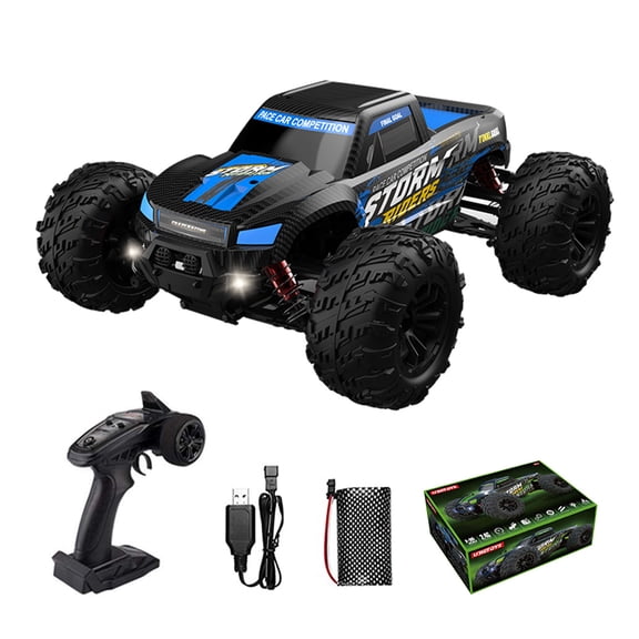1:16 Remote Control Car 4WD High Speed RC Car, 2.4GHz Remote Control Off-Road Truck with 390 Motor, Hobby Grade RC Vehicle for Adults, All Terrain Off Road RC Vehicle Truck