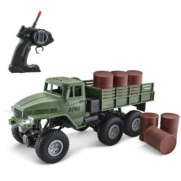 1/16 Remote Control Military Command Vehicle 6WD Off-Road Truck with LED Light