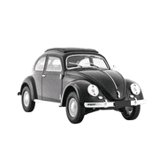 116 Retro RC Drift Car Toy, D62MINI Beetle-Style Flat-Running Remote Control Car with LED Lights, Rear-Wheel Drive, 130 Motor & 3.7V Battery for Adults