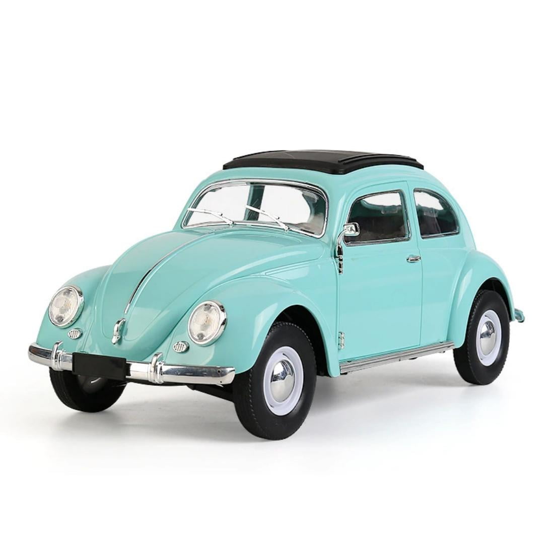 1:16 Retro RC Drift Car Toy, D62MINI Beetle-Style Flat-Running Remote Control Car with LED Lights, Rear-Wheel Drive, 130 Motor & 3.7V Battery for Adults