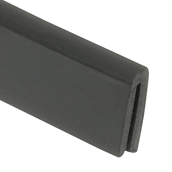 1/16" Rubber Edge Trim, 6.6 ft Flexible U Channel Edge Guard Protector for Sheet Metal, Car Doors, Hatches, Table Corners, Black