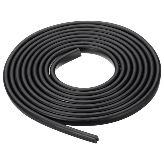 1/16" Rubber U Channel Edge Trim, Door Seal Strip U Shape Weather Stripping (Black, 10-Feet)