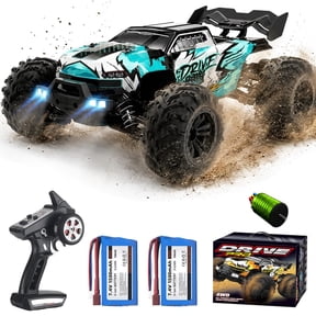 1/16 Scale 4WD Brushless RC Truck, 70KM/H Fast Off-Road Monster Truck, Upgraded Metal Drivetrain & 35A ESC, 2 Batteries for 36 Min Playtime, Hobby Grade Remote Control Car for Adults & Kids