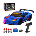 thumbnail image 1 of 1:16 Scale 4WD RC Drift Car, 2.4GHz Remote Control Racing Car with LED Lights, 25+ Minutes Run Time, High-Speed Electric Model for Hobbyists and Adults Blue, 1 of 9