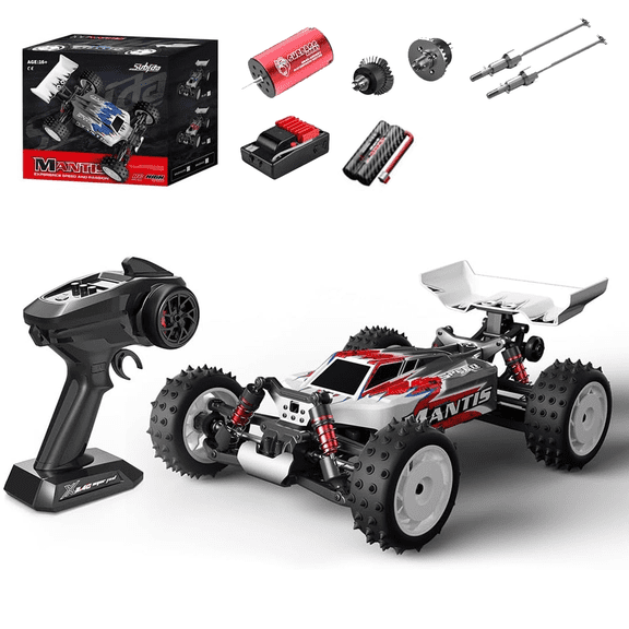 1/16 Scale 4WD RC Off-Road Truck, 70KM/H Brushless Remote Control Car with Full Proportional Steering, All-Metal Bearing Gear Vehicle Model for Hobbyists