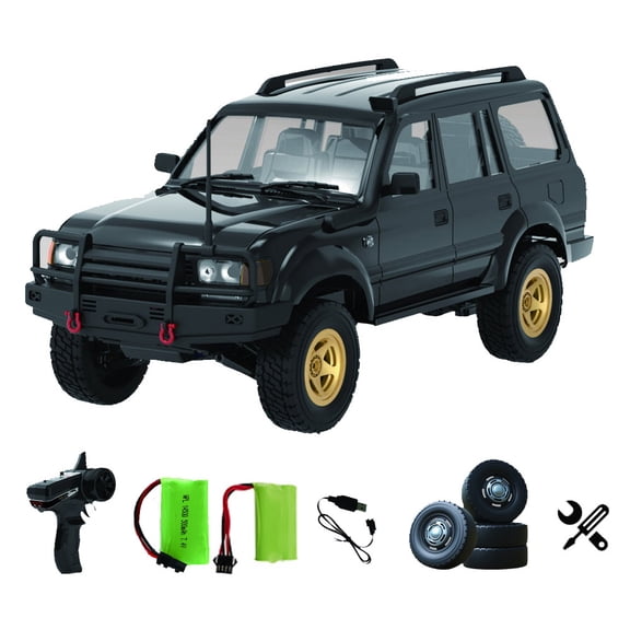 1/16 Scale 4WD RC Rock Crawler, Off-Road Climbing Vehicle with LED Headlights, 2.4G Proportional Control RC Cars for Adult Hobbyists