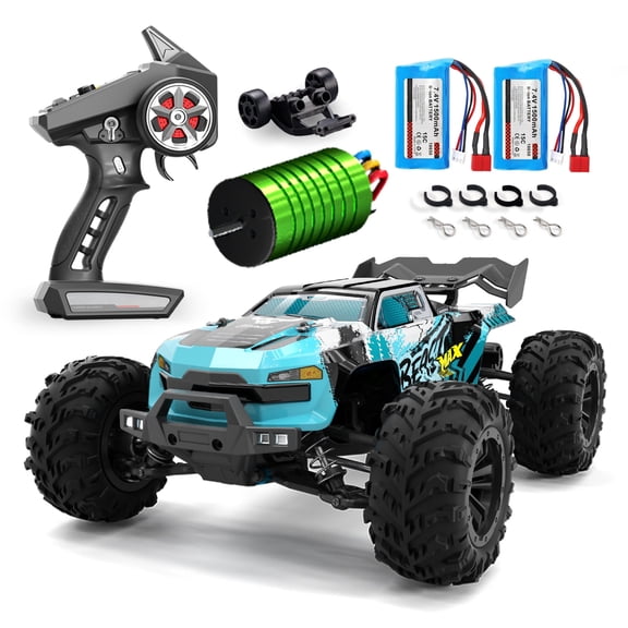 1:16 Scale Fast RC Car, 80KPH High Speed Brushless 4WD Off-Road Monster Truck, 2.4GHz Remote Control, All-Terrain Racing Toy for Adults and Boys
