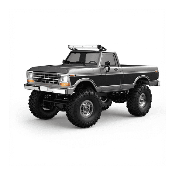 1/16 Scale Full-Proportional RC Crawler Pickup Truck - 4WD Off-Road Vehicle with Metal Chassis & LED Lights, RC Car for Adult Hobbyists, Gray