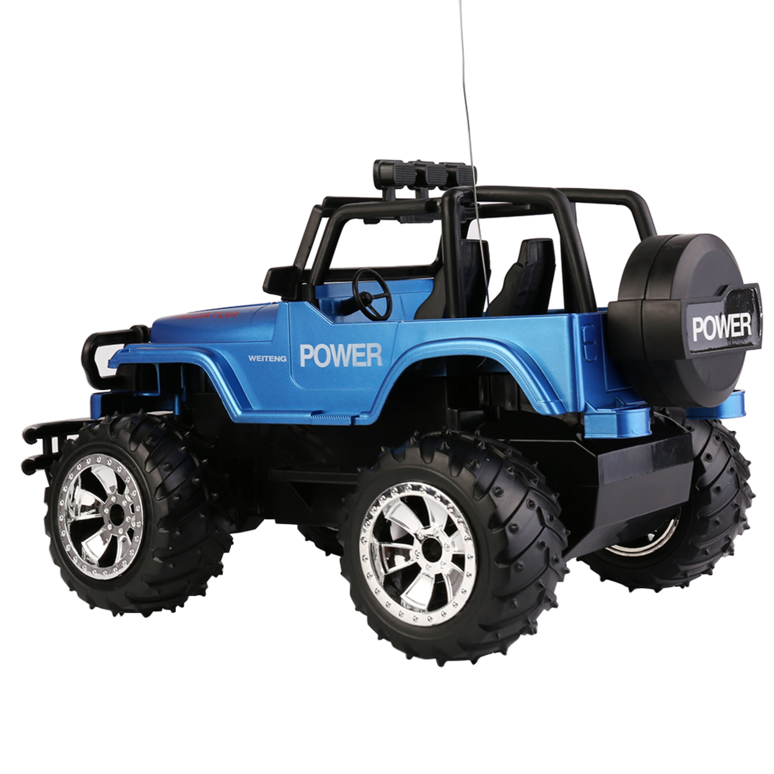 1:16 Scale High Speed Remote Control Truck Vehicle for Kids, RC Cars with Lights and Sounds, Rechargeable