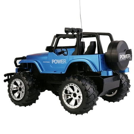 1:16 Scale High Speed Remote Control Truck Vehicle for Kids, RC Cars with Lights and Sounds, Rechargeable