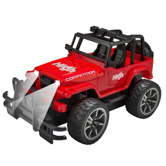 1:16 Scale High Speed Remote Control Truck Vehicle for Kids, RC Cars with Lights and Sounds, Rechargeable