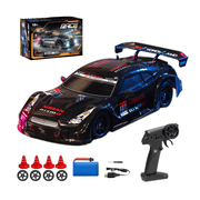 116 Scale RC Drift Car 2.4G 4WD Electric Racing Sports Car with LED Lights, High-Speed Remote Control Vehicle Model Toy for Teens & Adults Hobbyists & Collectors