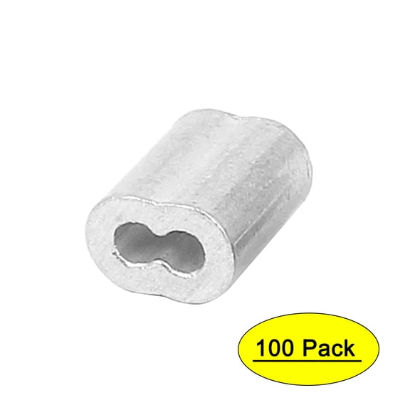 1/16" Wire Rope Aluminum Sleeves Clip Fittings Cable Crimps 100 Pcs