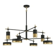 1-1637-8-143-Savoy House-Ashor - 56W 8 Led Chandelier In Contemporary Style-15 Inches Tall And 42 Inches Wide