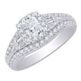 thumbnail image 1 of AFFY 1.17 Ct White Natural Diamond Fashion Engagement Ring in 14K White Gold Ring Size - 10, 1 of 1