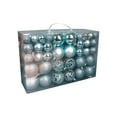 thumbnail image 1 of 1.18-2.36 Inch 100 Pieces Christmas Ornaments Shatterproof Plastic Decorations for Tree Wedding Party Decor Light Blue Mint Green PVC Material Lightweight Holiday Decoration (Light Blue), 1 of 5