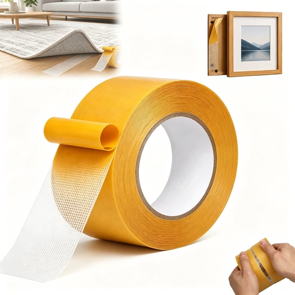 1.18*78.7in Grid Double-Sided Tape,Waterproof Mesh Magic Tape for Home, Office, DIY, Craft Use