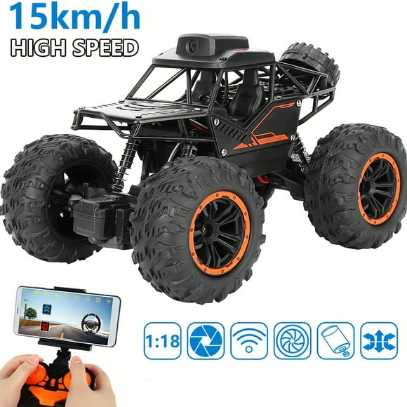 1:18 Alloy Off-Road Monster Truck - 480P Camera, 15kmh RC Cars for Adults - Halloween and Christmas Gifts