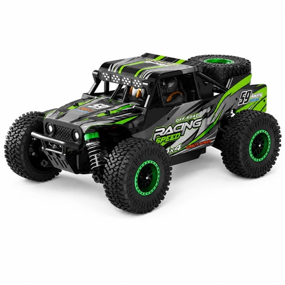 Bysengs 1:18 Brushed High Speed RC Car, 4WD Off-Road Truck, 37+ MPH with 2 Rechargeable Batteries