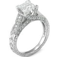 thumbnail image 1 of 1.18 Carat (ctw) 14k White Gold Princess & Round Diamond Ladies Bridal Ring; 0.74 CT center included, 1 of 1