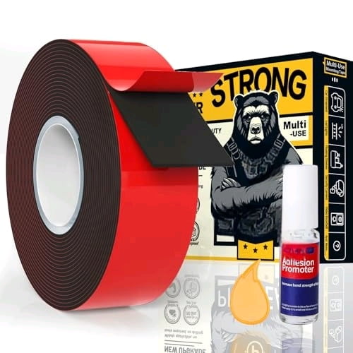 1.18" Extreme Mounting Double-Sided Tape, Strong Adhesive Heat Resistant Weatherproof & No Residue, Multipurpose for Home Outdoor Automotive Use, 9.85Ft$$Office