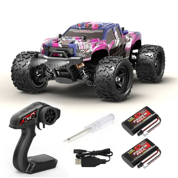 1:18 Full Scale 4WD High Speed RC Car, 36KM/H Racing/ Climbing/ Drifting, All Terrain Application, 2.4Ghz Remote Control, RC380 Motor, Front Bumper LED Lights, Birthday Christmas New Year Gifts