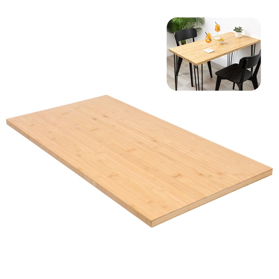 1.18 Inch Thick Solid Bamboo Desktop, 48" x 25" Replacement Tabletop for Desk, DIY Furniture