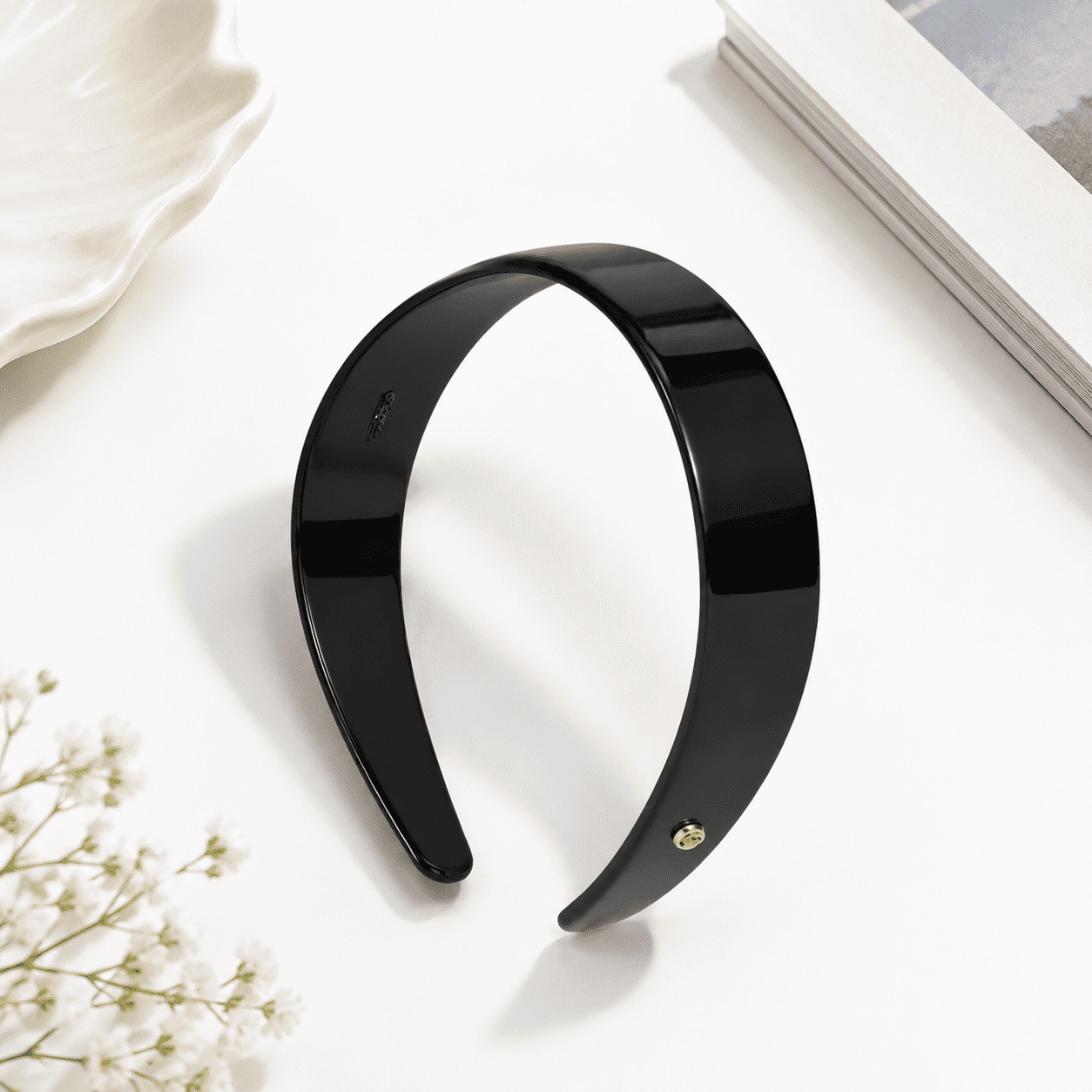 1.18 Inches Wide Headbands For Women With Teeth Acetate-black - Walmart.com