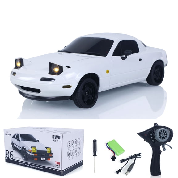 1:18 LDRC Radio Control Drift Car Model On Road Vehicles Linear Speed LED Flip Light Battery Motor USB Charge MX5 Toy for Kids