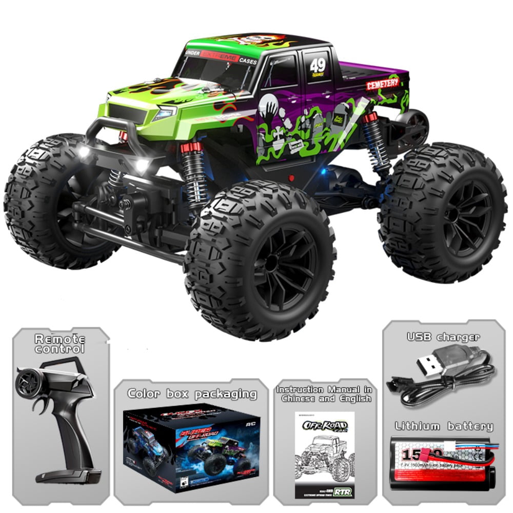 1:18 RC Cars, 2.4GHz 4WD High Speed 30 KM/H Remote Control Car All Terrain Off Road Monster Truck RC Drift Car for Adults Boys 8-12